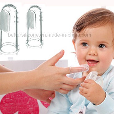 Soft Transparent Silicone Finger Toothbrush for Baby /Kid /Infant