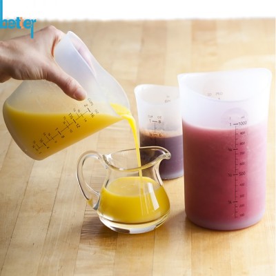 Custom Squeeze/Pour LSR/Silicone/Rubber/Plastic Measuring Kitchen/Dining/Cooking Silicone Measuring Cups/Jugs/Bowl for Ingredients