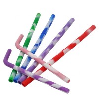 The Latest Reusable Colorful Silicone Drinking Straws