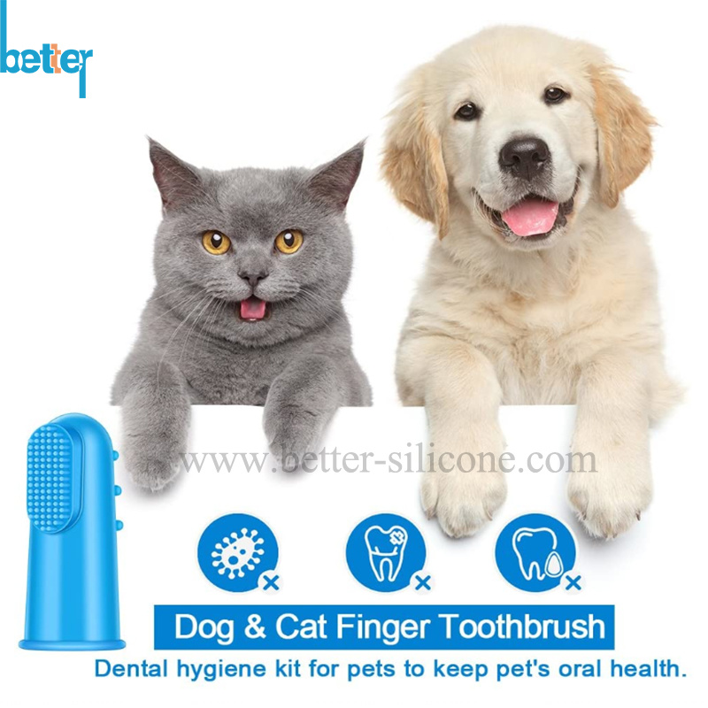 Puppy/Pet Cleaning Teeth-Brush Dental Hygiene Silicone Finger Toothbrush/Teethbrushing for Baby/Dog/Cat