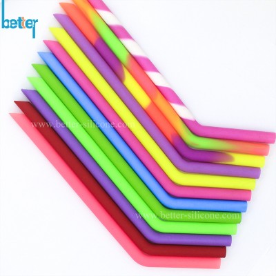 No Plastic FDA BPA Free Reusable Collapsible Silicone Drinking Straws